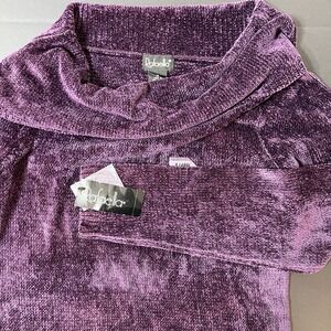 Rafaella Sweater Cowl Neck Women's Size Medium Cozy Soft Pullover Purple NWT‎